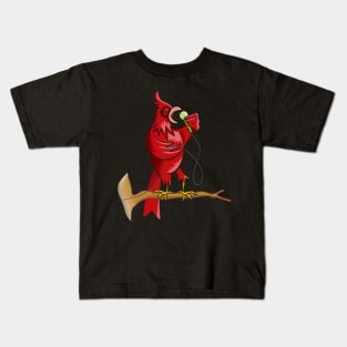 Singing Cardinal Bird Kids T-Shirt